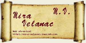 Mira Velanac vizit kartica